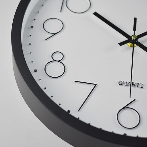 Plastic Silent Wall Clock Creative Fashion Living Room Stereo Digital Scale Wall Clock Wholesale 12-inch 30CM