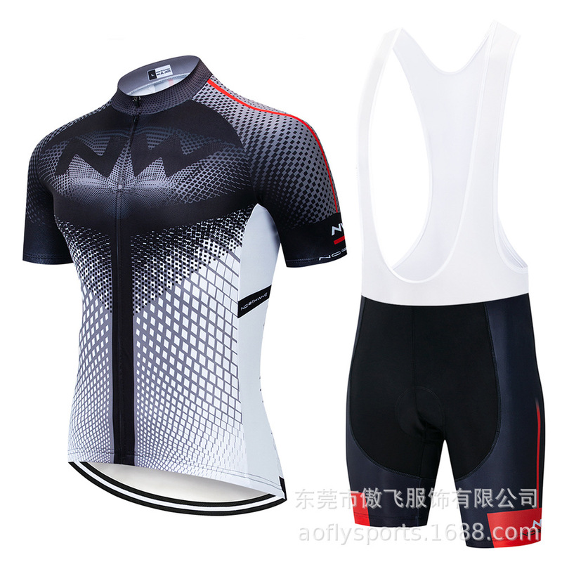 Dongguan NW Cycling Jersey Set Men's Quick-Dry Bib Shorts OEM Quick-Dry Cycling Jersey Set