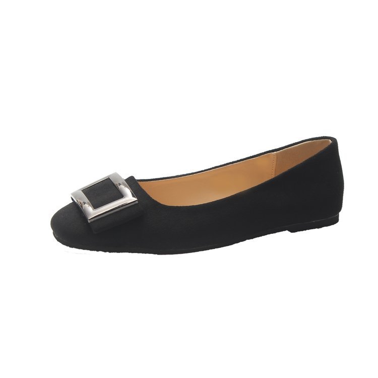 Zapatos de una sola capa para mujeres 2023 primavera casual zapatos de la abuela del dedo del pie cuadrado hebilla cuadrada mocasines ligeros slip-on zapatos femeninos