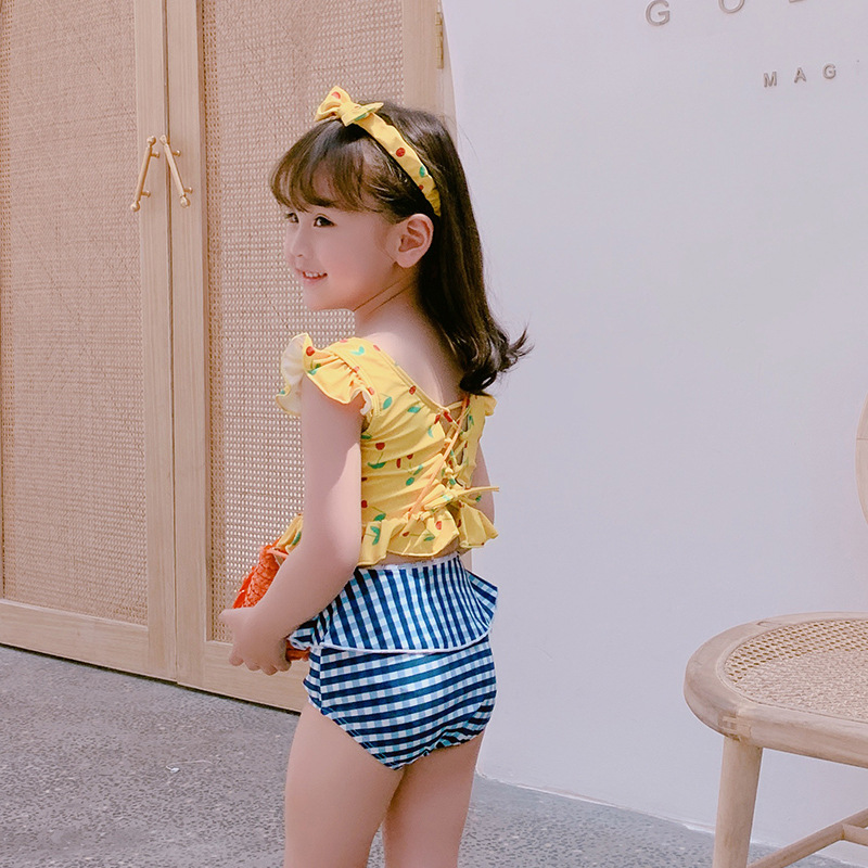 Korean Children's Swimwear Girls Cute High Waist Bikini Split Children's Swimwear Girls Children's Baby Swimwear