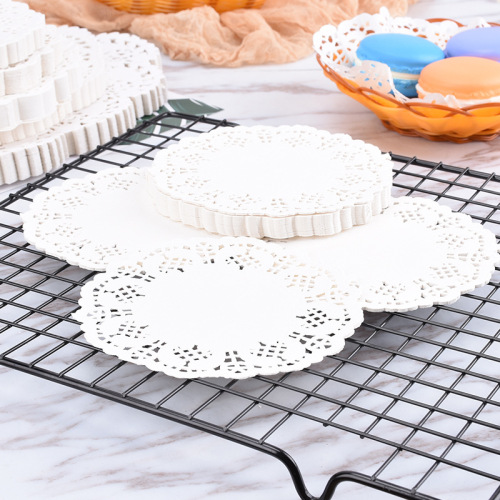 Round flower oil-absorbing paper fried food pad plate bottom paper air fryer pad paper disposable oil-absorbing baking paper