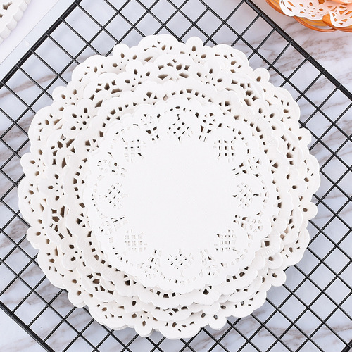 Round flower oil-absorbing paper fried food pad plate bottom paper air fryer pad paper disposable oil-absorbing baking paper