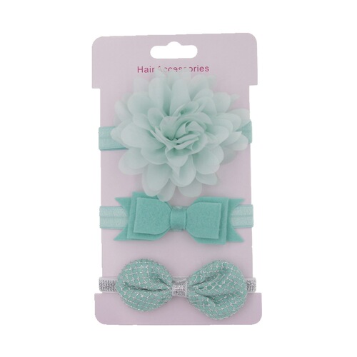 Fashionable Korean-style floral hairbands, headbands, hairbands, hairbands, hair cards, accessories, children's bow three-piece set