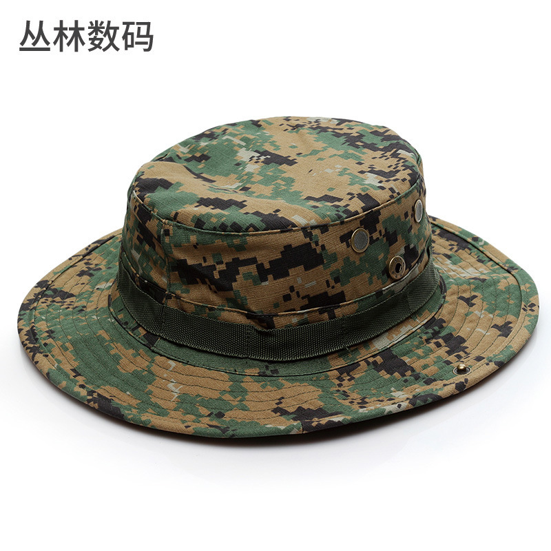 货源 军迷圆边帽 户外奔尼帽蟒纹帽迷彩帽子登山遮阳帽现货|undefined
