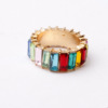 Metal gemstone ring, jewelry, fashionable accessory, European style, wholesale