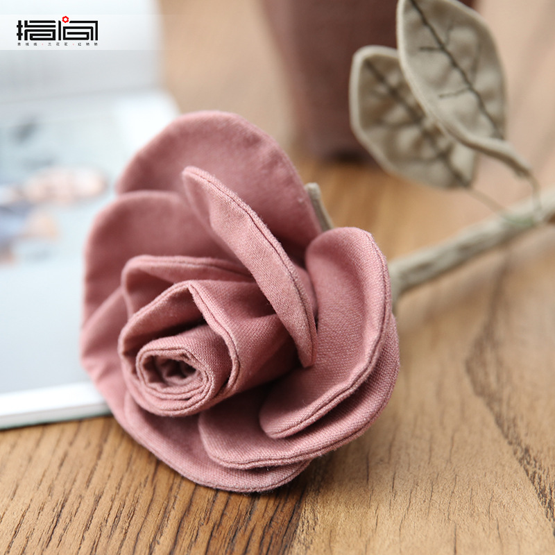 Hecho a mano DIY Rosa ramo pareja regalo principiante entrada patchwork creativo Lu bordado tridimensional decoración ramo