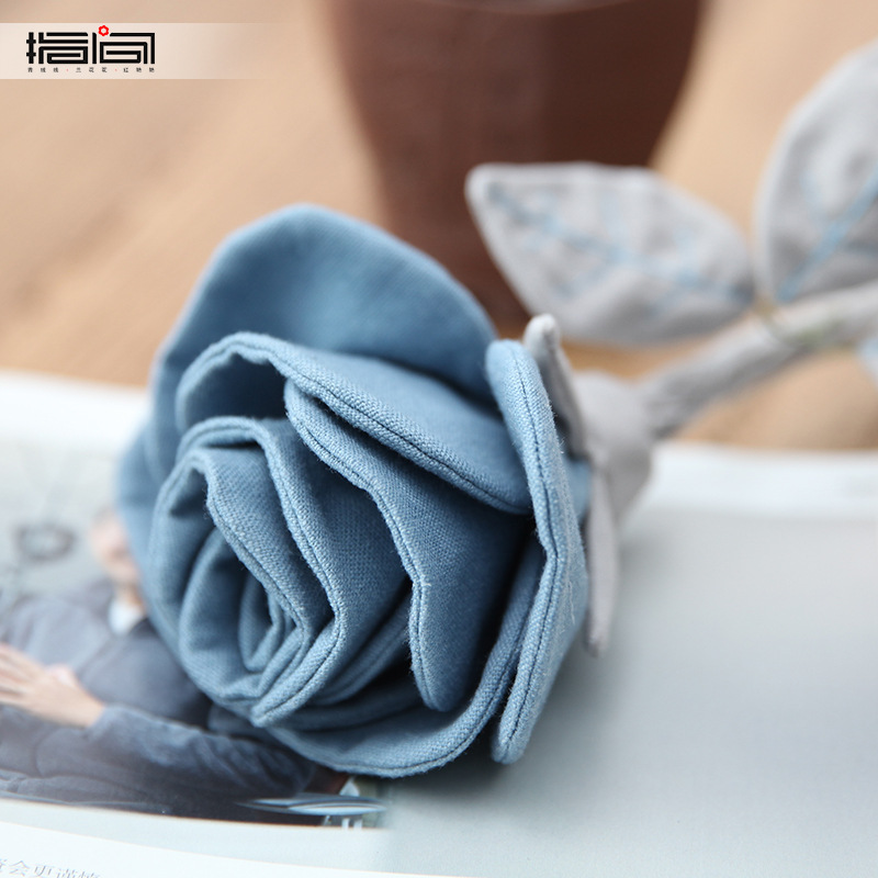 Hecho a mano DIY Rosa ramo pareja regalo principiante entrada patchwork creativo Lu bordado tridimensional decoración ramo