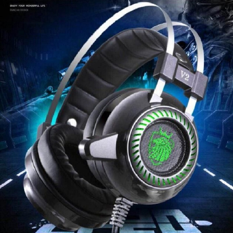 Tuner V2 E-Sports Gaming 7.1 Metal Luminous Gaming Headset Over-Ear Bass Internet Cafe Headset
