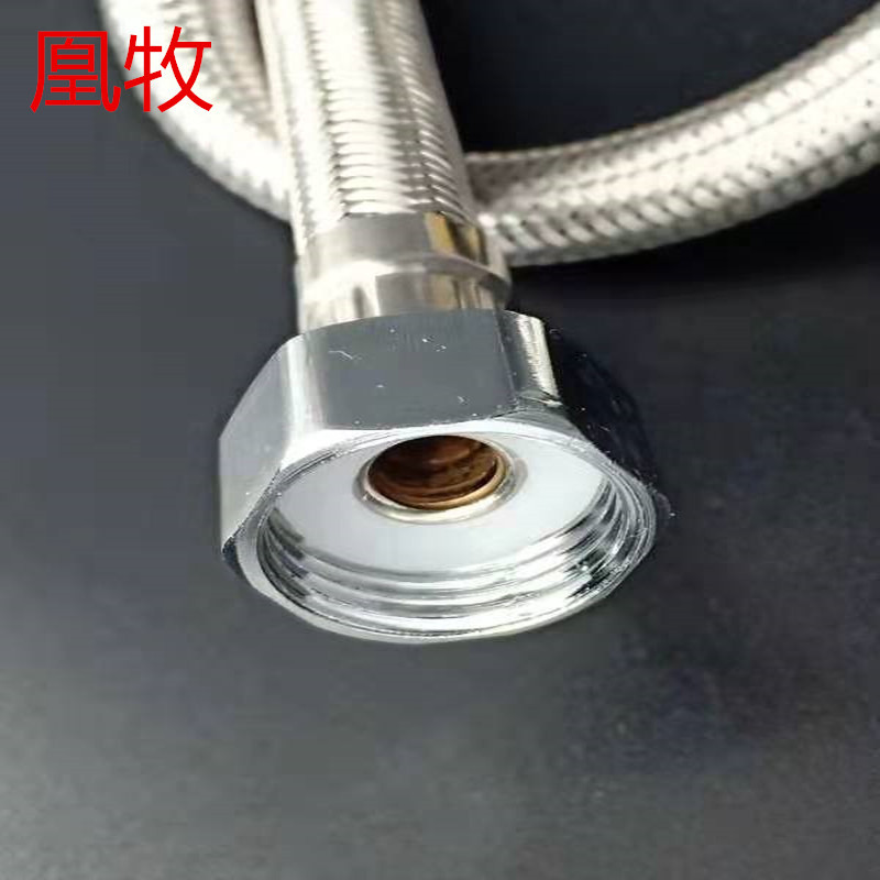 304 alambre de acero inoxidable trenzado de acero manguera de entrada de agua calentador de agua manguera de metal 4 puntos tubo de alta presión manguera de entrada de agua