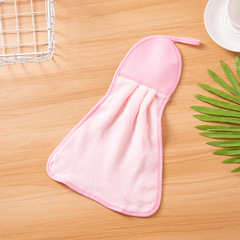 珊瑚絨毛巾廚房可掛式擦手巾洗碗布吸水不掉毛百潔布家務清潔抹布