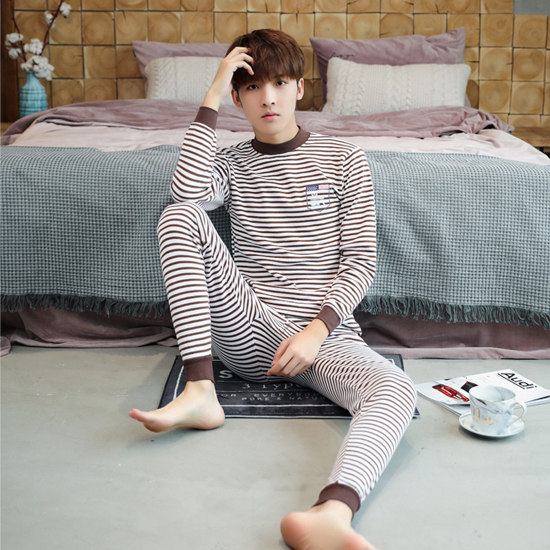 Adolescentes medio y grande ropa interior para niños traje de niños extra grande ropa de otoño pantalones largos traje suéter de algodón ropa interior larga para hombres