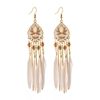 Retro ethnic earrings with tassels, boho style