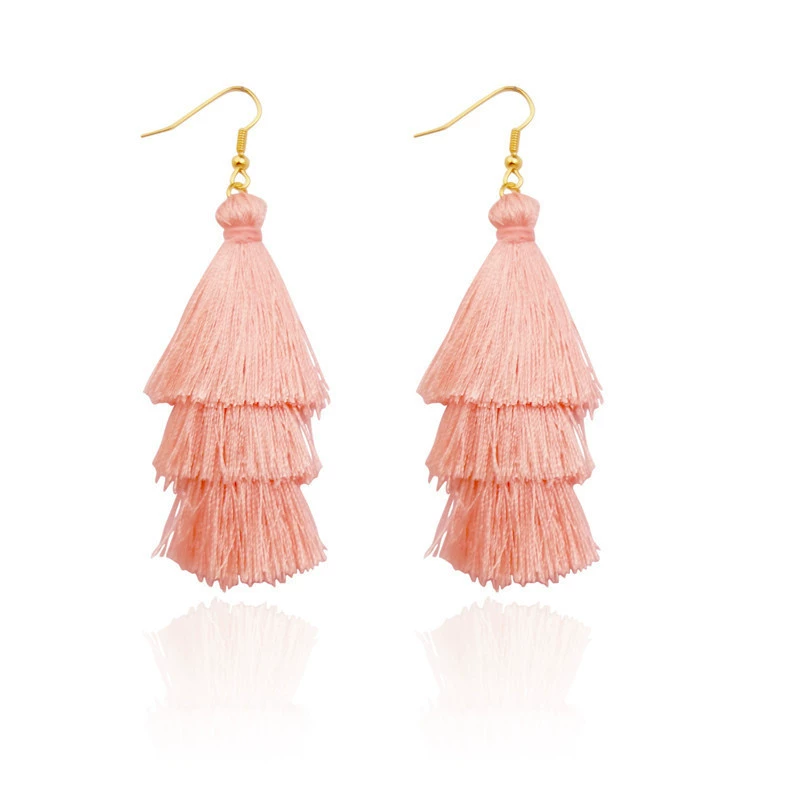 Tassel Earrings, Retro Boho Style, Lightweight 9 cm, Multi‑Color Options