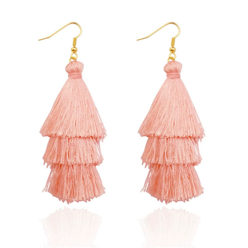 Tassel Earrings, Retro Boho Style, Lightweight 9 cm, Multi‑Color Options