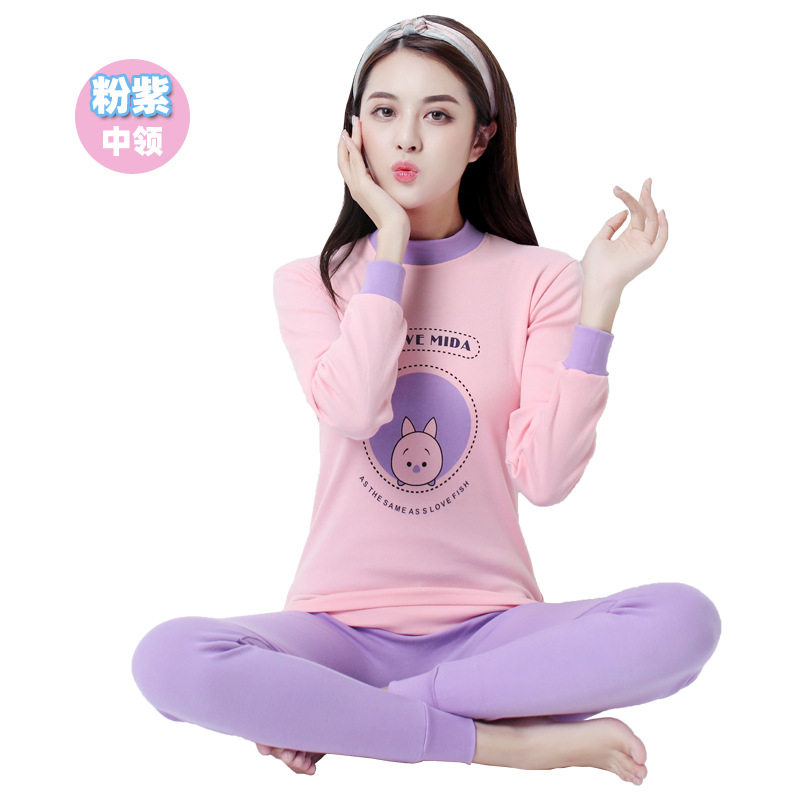 Ropa de otoño juvenil pantalones largos conjunto de ropa interior para niños medianos y grandes niños y niñas suéter de algodón niñas suéter línea conjunto de pantalones