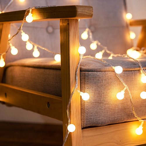 LED holiday lights string, Christmas lights, starry sky, wedding colorful flower arrangements, round beads, bubble balls, colorful balls and lanterns