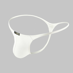 新款內褲男同志性感透氣錦綸純色低腰丁字褲男內褲外貿