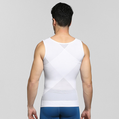 New Men's Tummy Control, Chest Expansion, Back Straightening, Light Mesh Breathable Beer Belly Shaping Garment for Body Shaping NY028