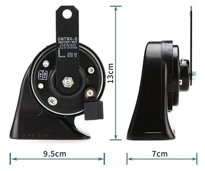 Denso Car Horn Dual-Tone Snail 12V Dual-Plug Universal Modification Toyota-Specific Single-Plug 0710 (Car horn/tweeter) - 12v-single-plug-snail-toyota-special-0710-pair