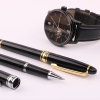 Metal business signature pen customized black business gift signature pen ball ball pen custom treasure bead logo logo