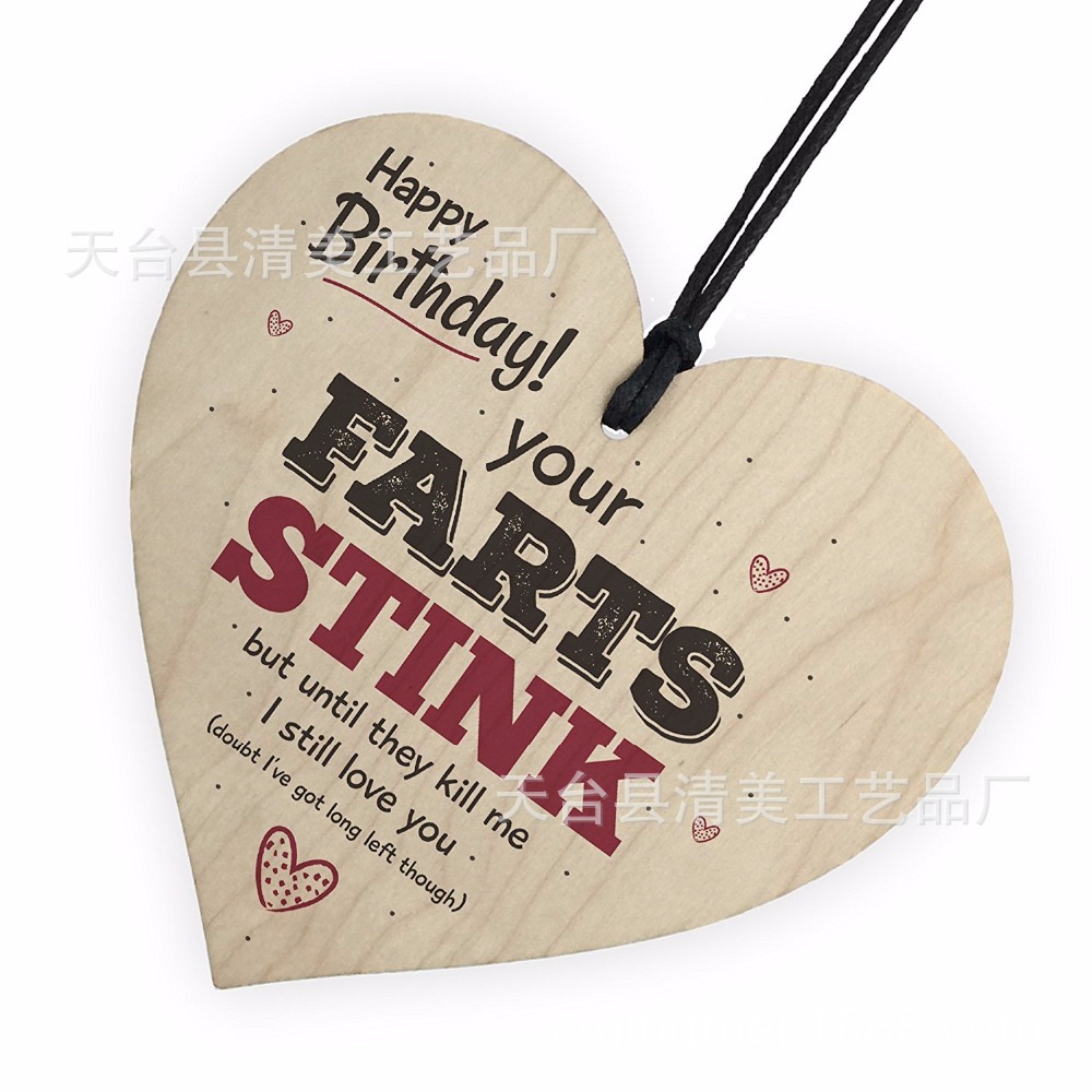 Colgante de pieza de madera de amor estilo amor 1 paquete