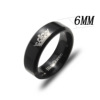 Cross -border jewelry 8mm double -diagonal titanium steel crown against various patterns crown King Queen ring