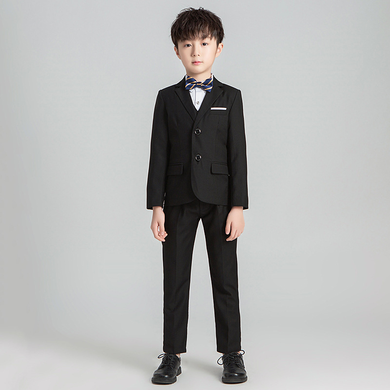 Children's classic suit jacket for boys, solid color set, dress, Korean style 4