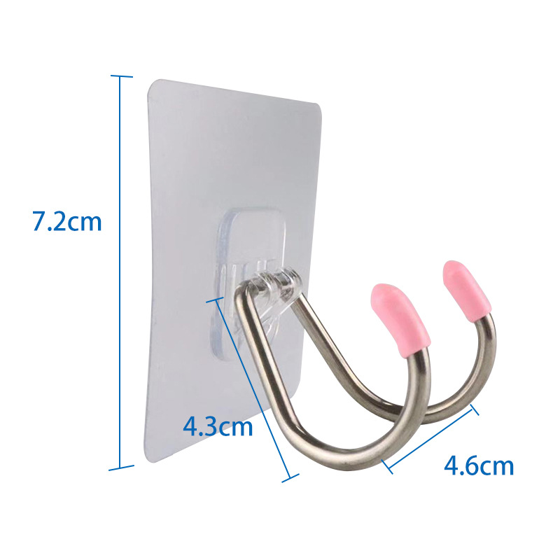 Nuevo gancho de acero inoxidable creativo sin fisuras azulejo pared puerta de la cocina trasera gancho de acero inoxidable baño gancho de la sala de estar