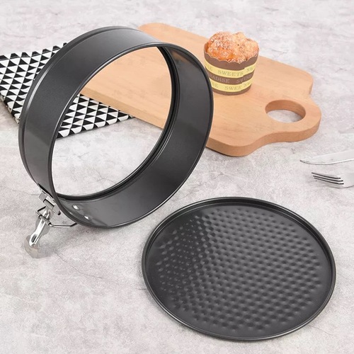 Round live bottom carbon steel non-stick lock cake mold baking cake mold live low oven household baking tools