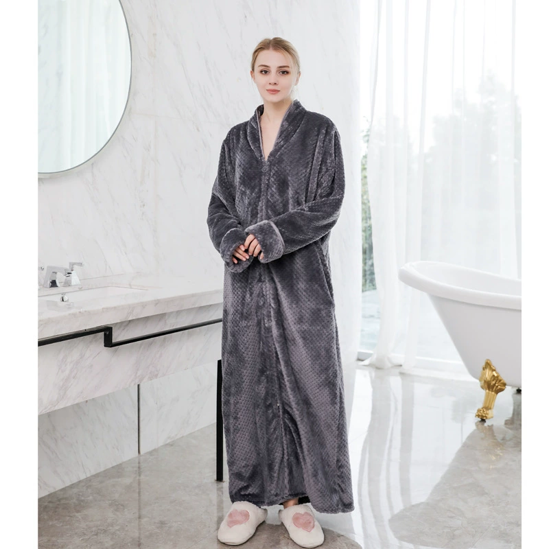 Демисезонное халат, фланелевый бархатный длинный pajamas для любимого, увеличенная толщина