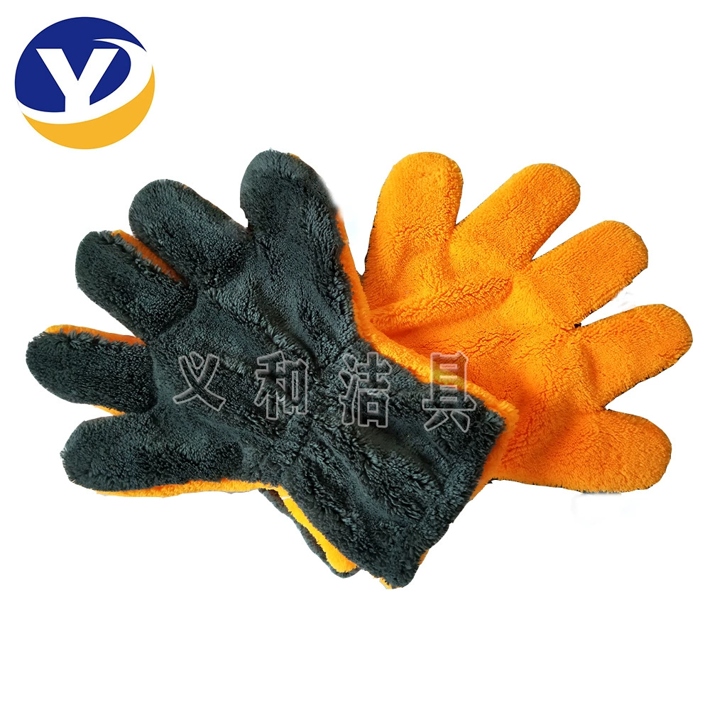 Трансграничные горячие продажи двухсторонние коралловые бархатные перчатки для автомойки автомобилей Автомобильные перчатки для чистки автомобилей Автомобильные перчатки