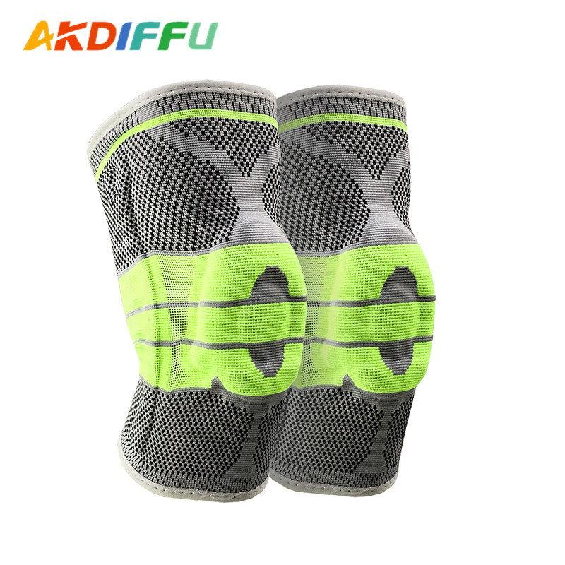 Deportes al aire libre rótula transfronteriza silicona rótula primavera soporte rótula cubierta nylon transpirable montañismo baloncesto rótula