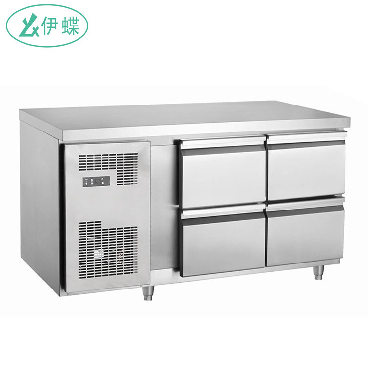 伊蝶1.5米1.8米卧式冷柜220V60HZ美标冷藏冷冻4四抽屉工作台