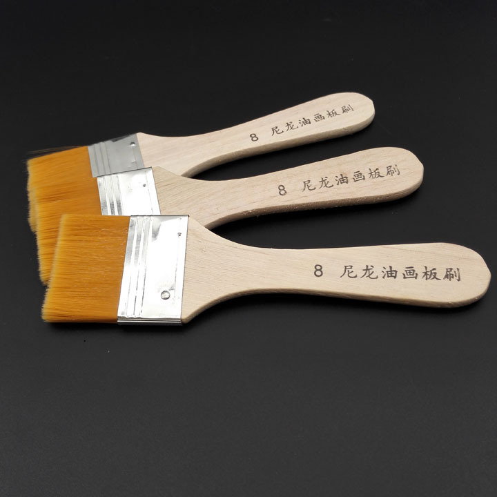 I1921 8 # nylon tablero de pintura al óleo cepillo en polvo pintura de la pared suministros de arte herramientas de pintura Yiwu 2 yuanes tienda