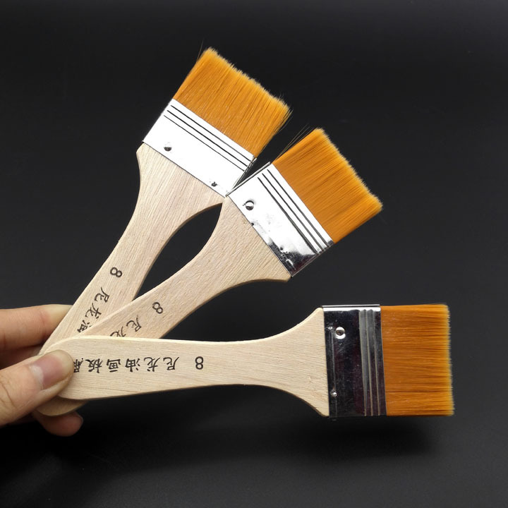 I1921 8 # nylon tablero de pintura al óleo cepillo en polvo pintura de la pared suministros de arte herramientas de pintura Yiwu 2 yuanes tienda