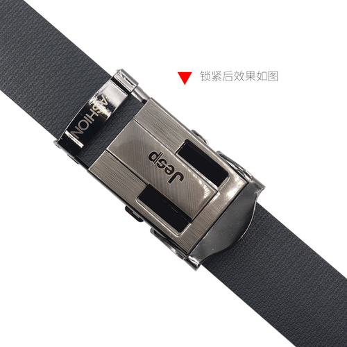 Better than cowhide, aviation belt has no holes, no teeth, thickened beef tendon light plate, men's aviation belt, buckle beef tendon belt