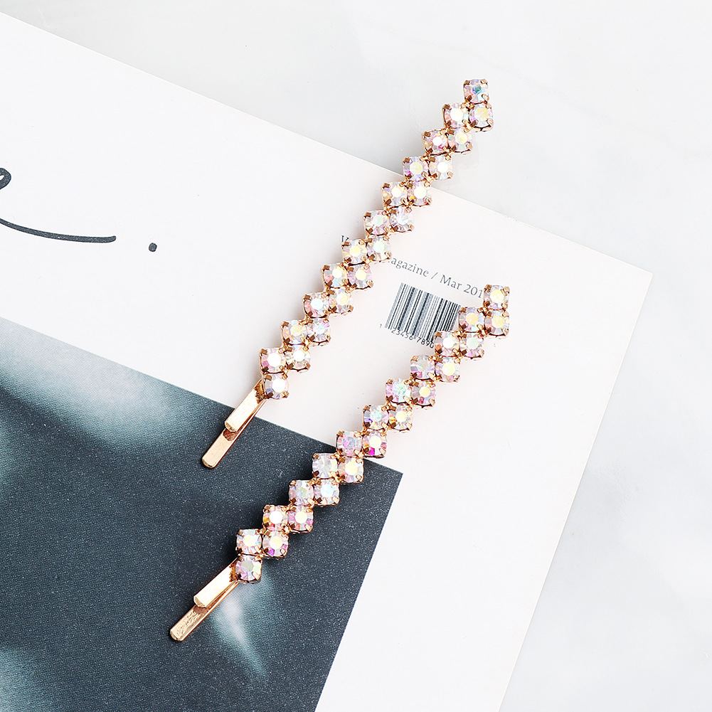 INS New Daily Bangs clip lateral rhinestone clip de pelo accesorios para el cabello chica clip lateral puesto suministro horquilla al por mayor