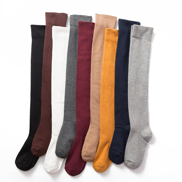 Summer white Japanese knee socks