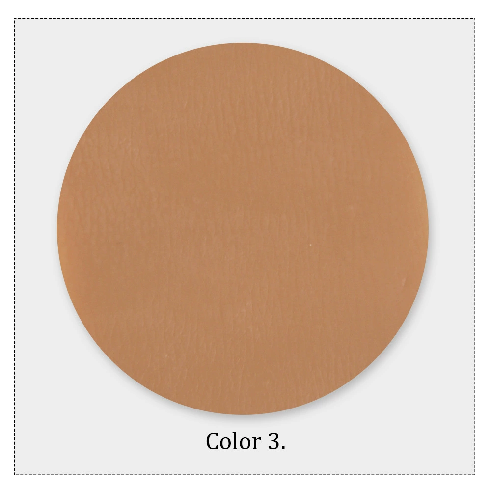 Breast prosthesis with a round collar, breathable silicone breast, for transsexuals
