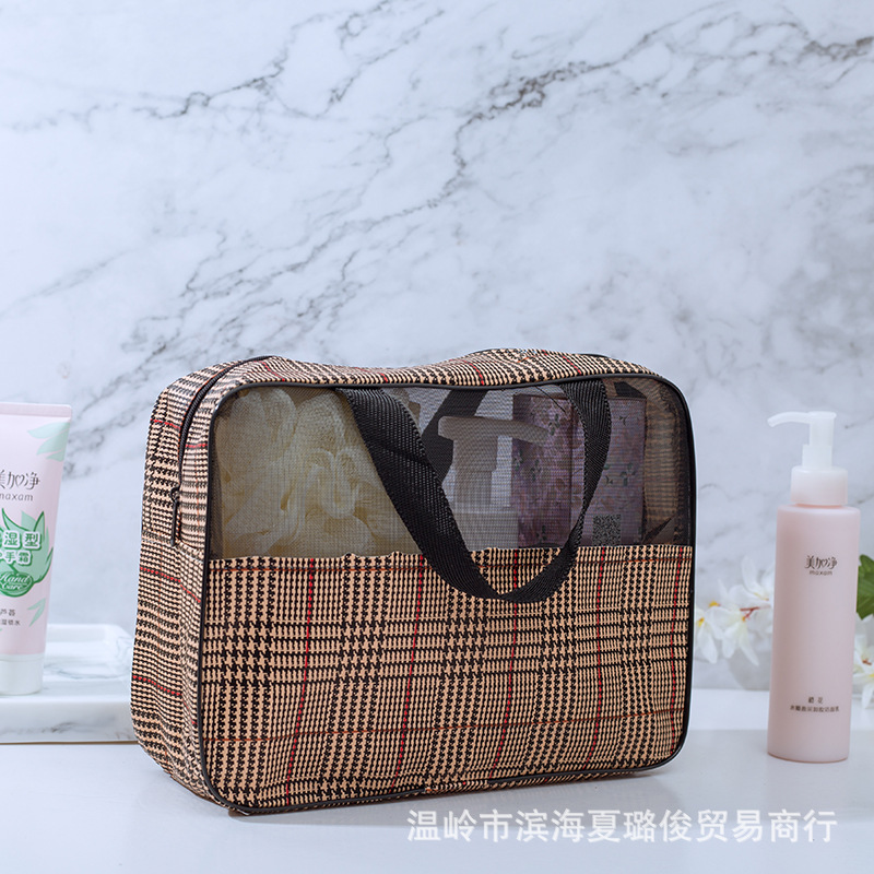 2021 estilo coreano ins nuevo estilo coreano patrón bolsa de lavado portátil de viaje PVC cosméticos artículos de tocador bolsa de almacenamiento