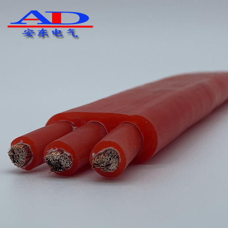 Professional production of silicone rubber flat cable YGCB 3*4 6 10 16 25 35 high temperature resistant flat cable