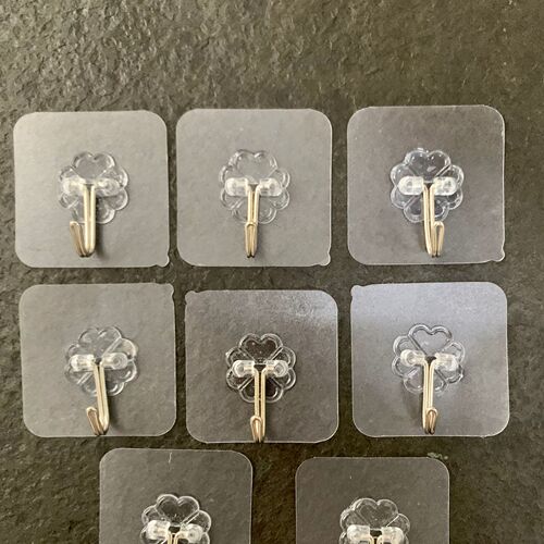 Strong adhesive hole-free hooks, kitchen load-bearing adhesive hooks, creative wall-mounted traceless hooks, rows of hooks, and hooks behind the door