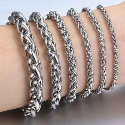 Hot sale titanium steel men's Flower Basket chain bracelet Korean stainless steel fashion jewelry keel chain bracelet jewelry wholesale Hot sale titanium steel men's Flower Basket chain bracelet Korean stainless steel fashion jewelry keel chain bracelet jewelry wholesale