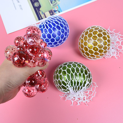 7.0 originality novel Toys Gold powder Caizhu Grape ball Vent Toys Le tweak Decompression Toys Best Sellers