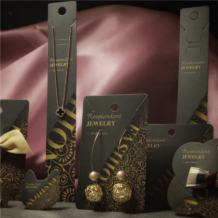 卡片diy耳环包装卡纸耳钉挂钩PVC项链耳环耳夹饰品卡片饰品包装