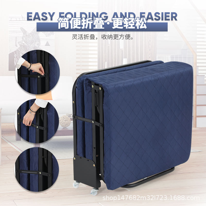 Fábrica al por mayor de la Oficina cama plegable cama individual cama doble hogar almuerzo descanso cama de madera cama militar tres cama plegable