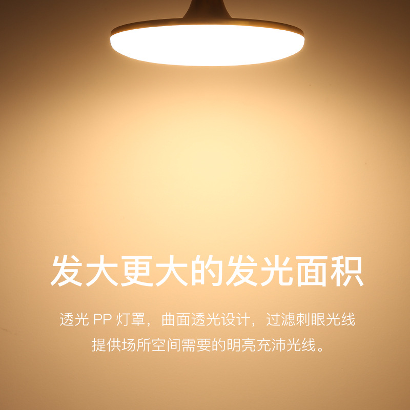 Lámpara LED UFO con base de rosca E27 para iluminación del hogar, sala de estar, dormitorio, fábrica, bombilla LED súper brillante de bajo consumo, bombilla de luz blanca