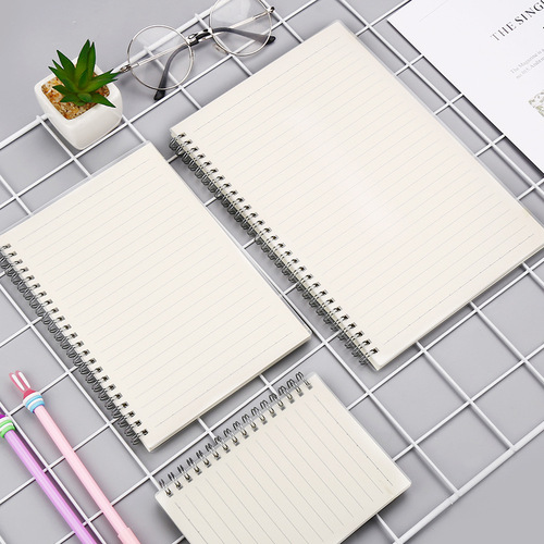 Simple coil business notebook a5/b5/a6 horizontal grid loose-leaf detachable note diary