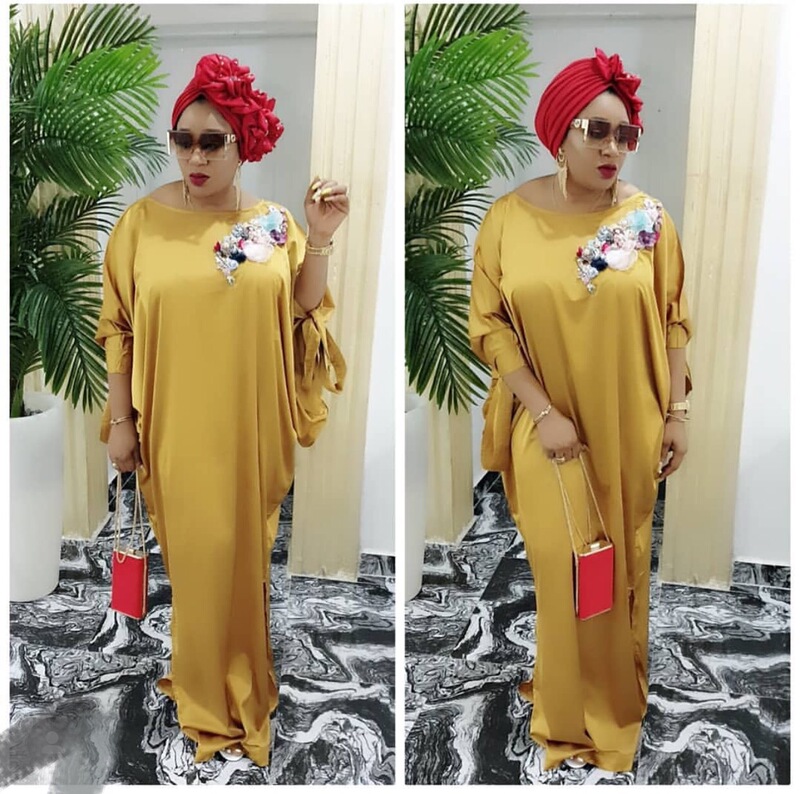 Big Sale Supply Simulated Silk Satin Pure Color Bat Sleeves Bow Cuffs Stereo Small Flower Decorative Dress Long Skirt