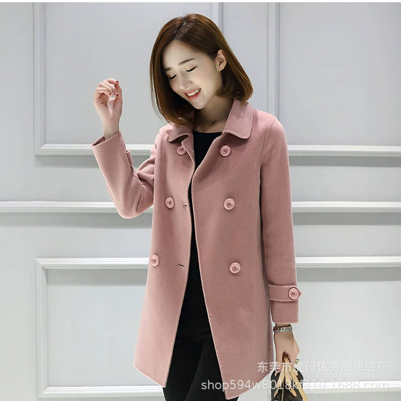 (Cross-border trading), woolen coat, jacket, Korean style, plus size, increased thickness